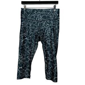 Under Armour Crop Leggings Athletic Pant Sport Casual Black - L